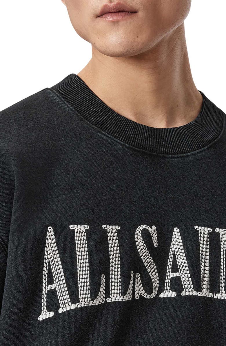 AllSaints Dash Embroidered Sweatshirt, Alternate, color, 