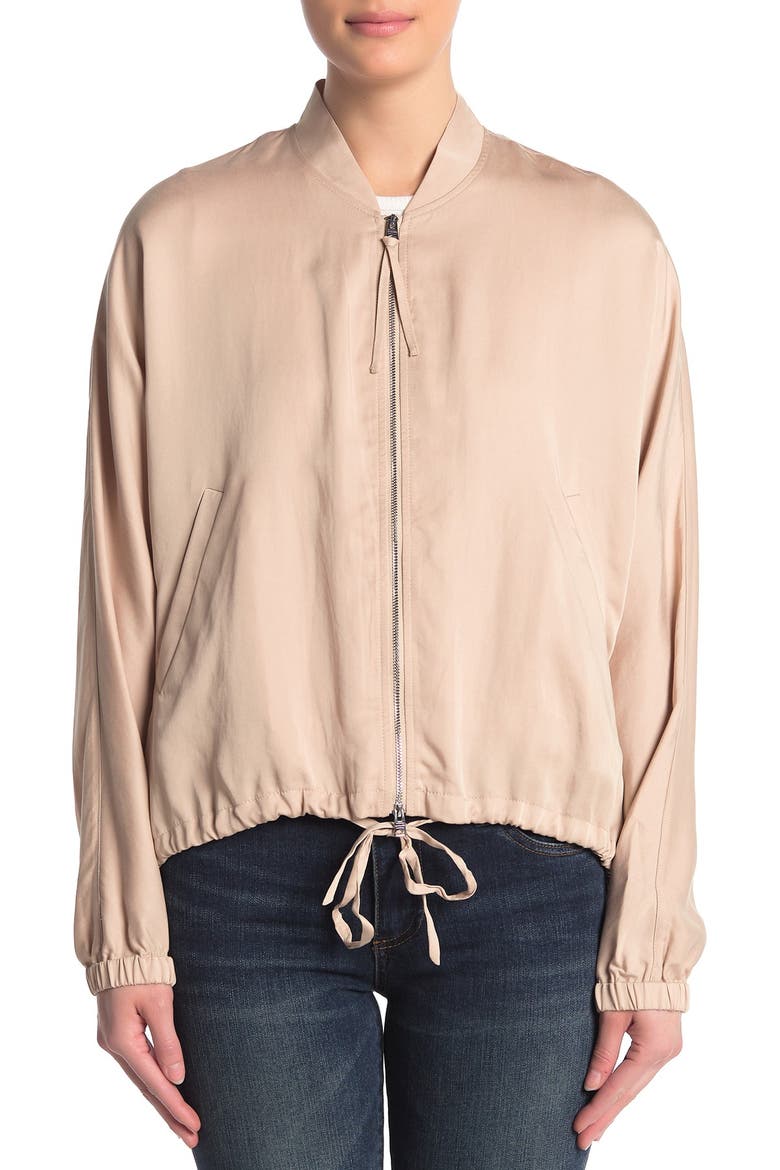 Lyra Woven Bomber Jacket, Alternate, color, BLUSH PINK