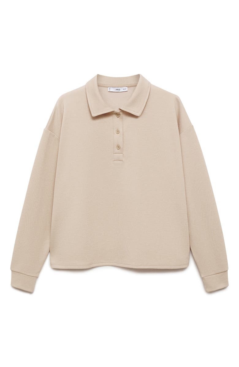 MANGO Piqué Polo Sweatshirt, Alternate, color,