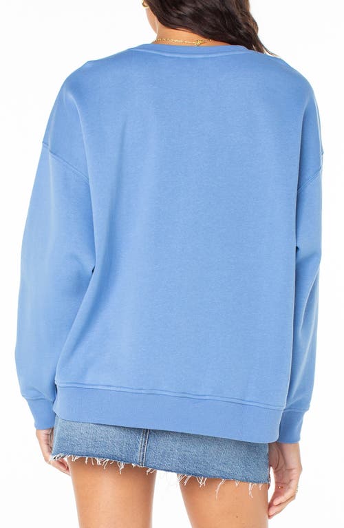 Roxy Morning Hike Oversize Logo Graphic Sweatshirt In Riviera Solid