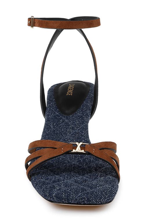 L Agence L'agence Genette Ankle Strap Kitten Heel Sandal In Buckskin Suede