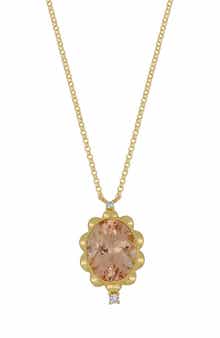 Bony Levy 18K Gold Morganite & Diamond Pendant Necklace