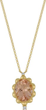 Bony Levy 18K Gold Morganite & Diamond Pendant Necklace