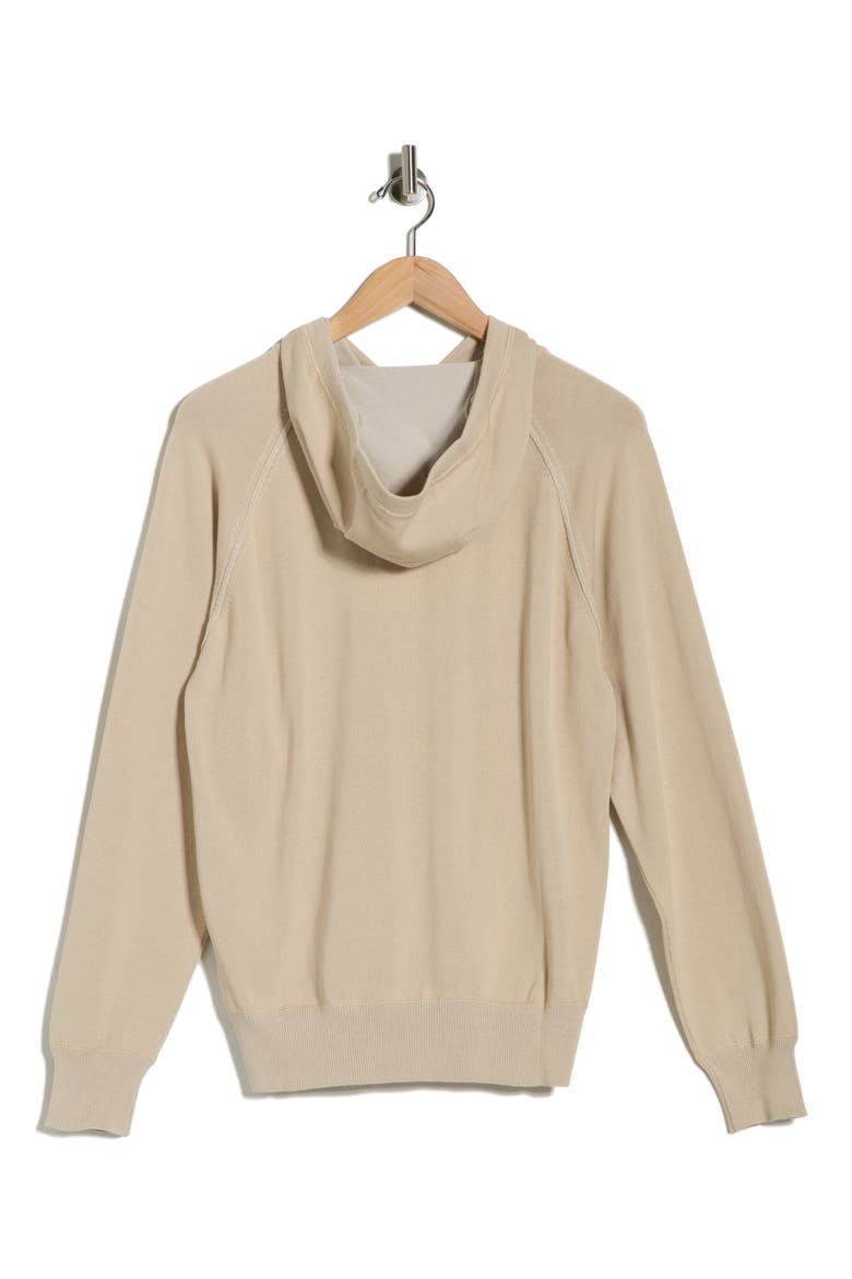 Raglan Sleeve Cotton Hoodie, Alternate, color, SAND