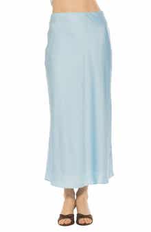 Alexia Admor Hunter Satin Midi Skirt