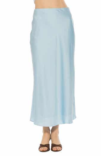 Alexia Admor Hunter Satin Midi Skirt