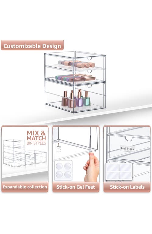 Sorbus Clear Acrylic Three-drawer Cosmetics Organizer In Transparent