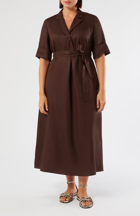 Belted Shirtdress (Plus)