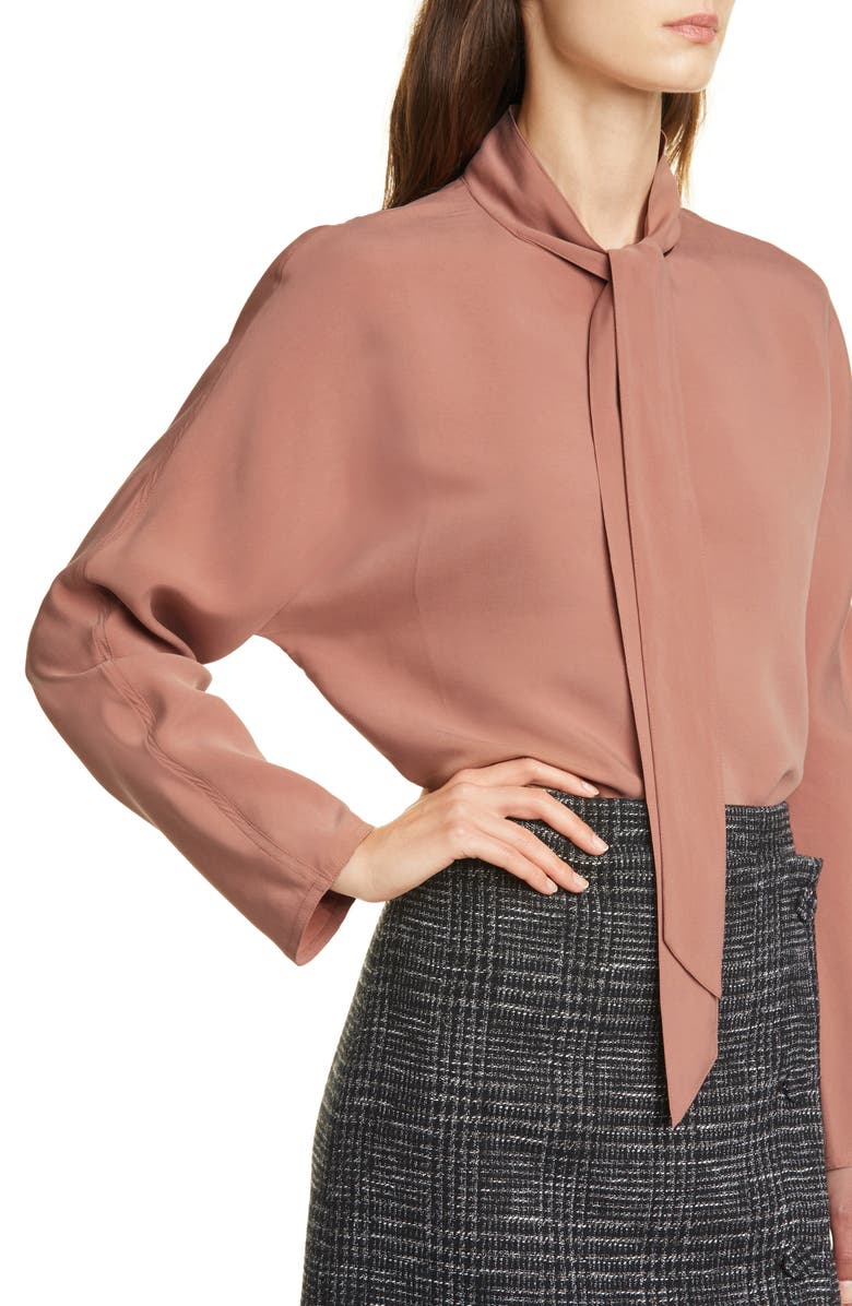Club Monaco Tie Neck Top, Alternate, color, 