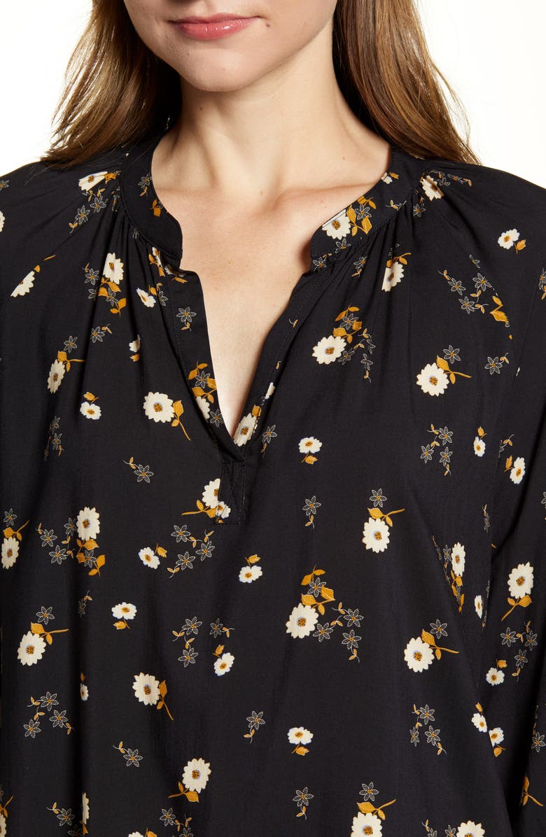 Velvet by Graham & Spencer Floral Split Neck Blouse, Alternate, color, 