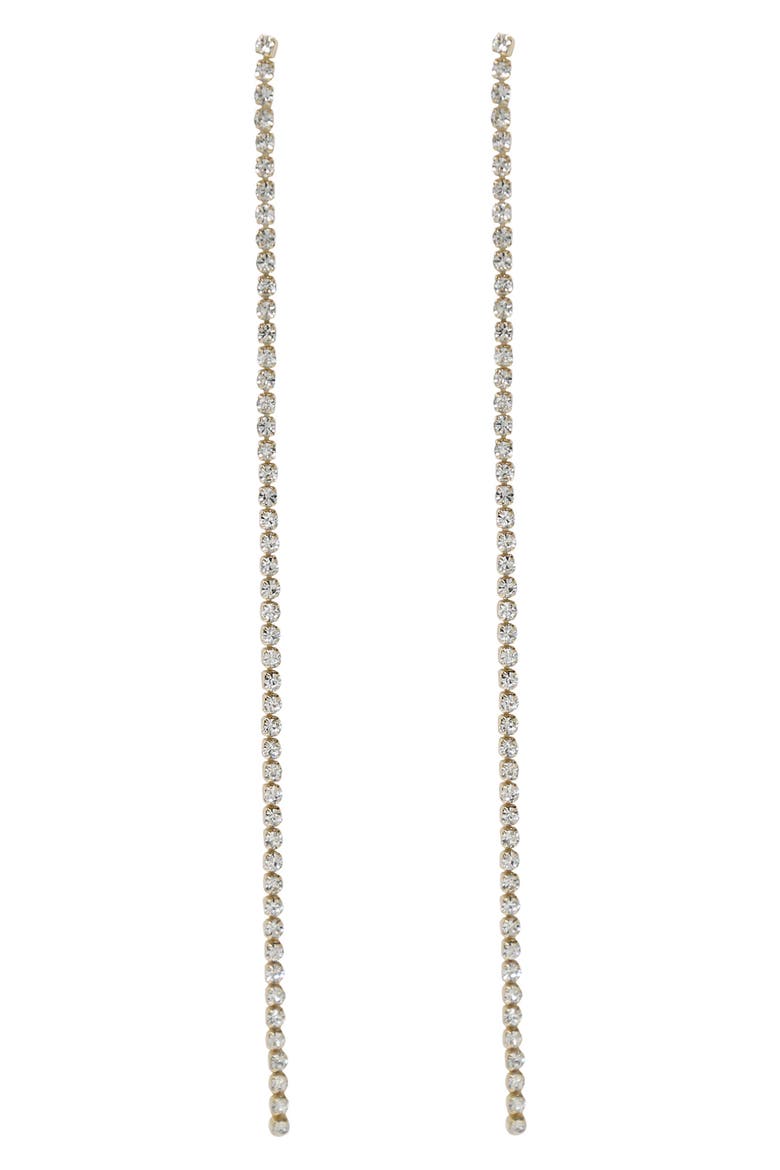 Crystal Linear Earrings, Main, color, GOLD