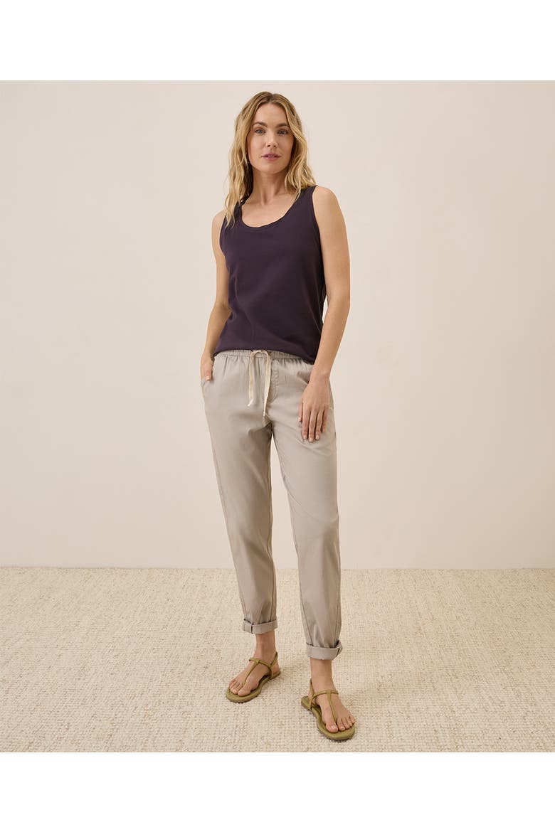 Organic Cotton Luxe Stretch Jersey Tank, Alternate, color, Plum