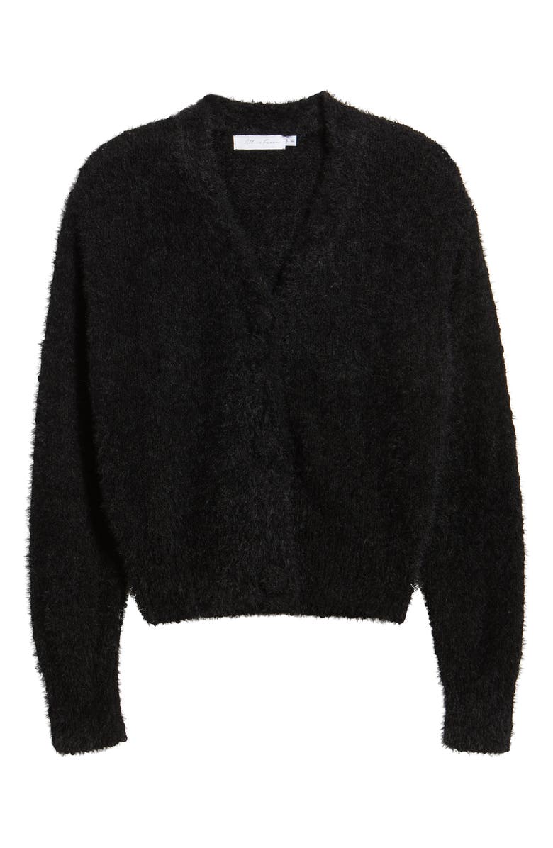 All in Favor V-Neck Cardigan, Alternate, color, Black