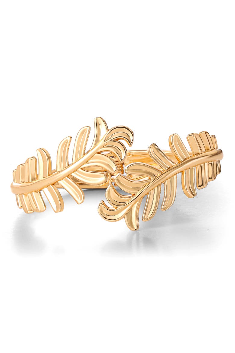 Leaf Shaped Bracelet, Main, color, Gold