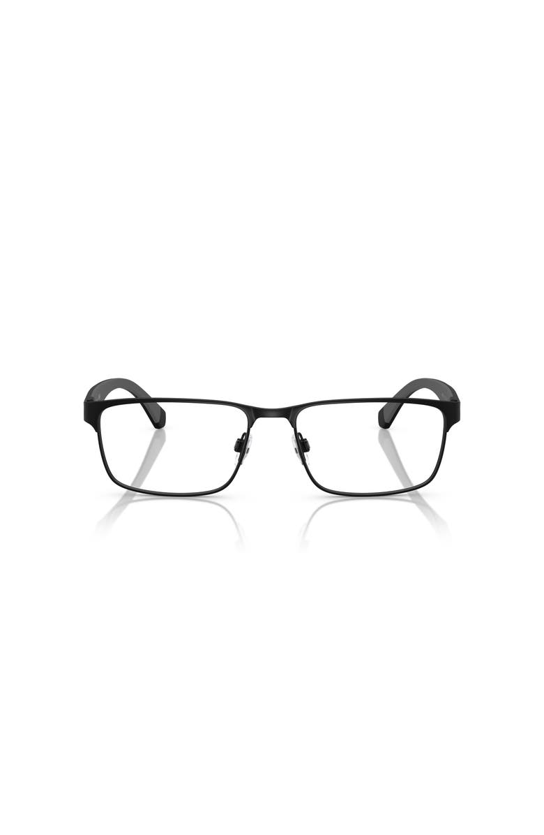 Emporio Armani 58mm Rectangle optical glasses, Alternate, color, Black