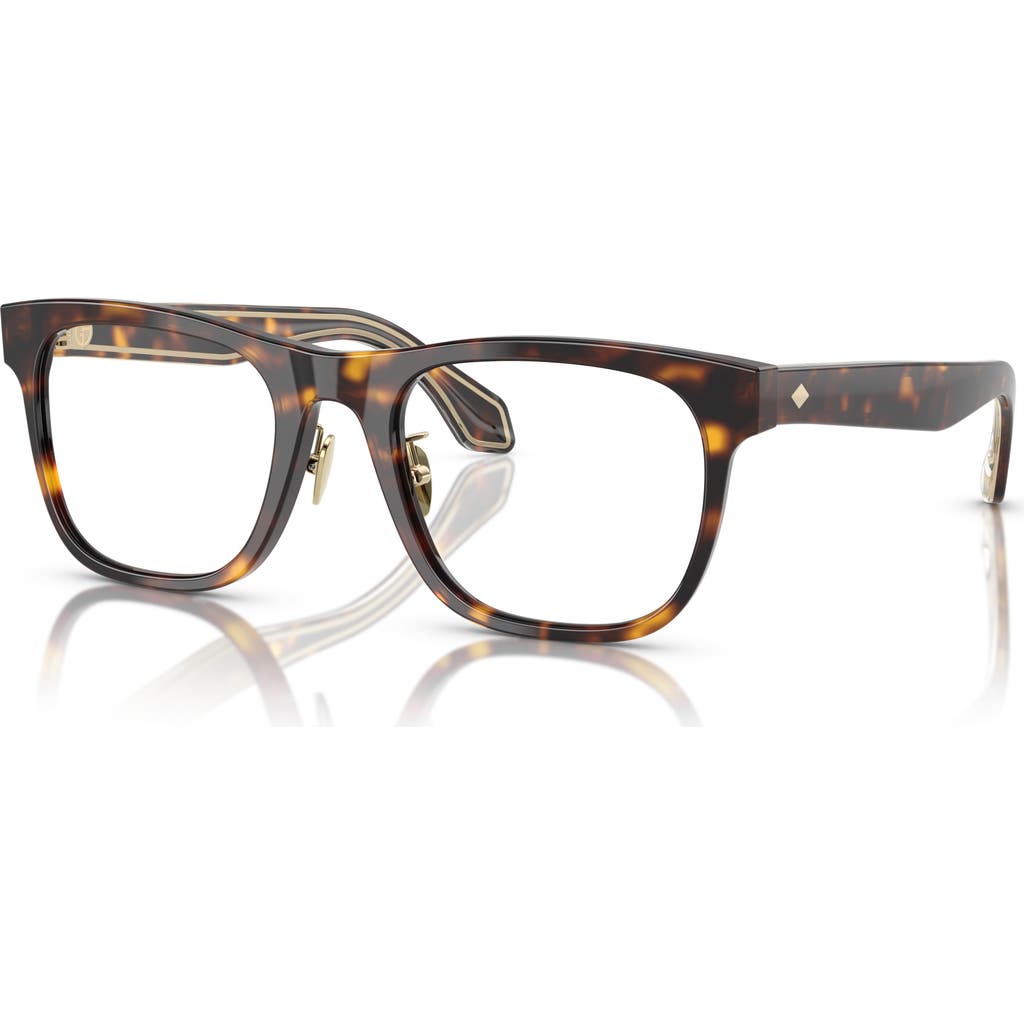 Giorgio Armani 53mm Square Optical Glasses In Brown