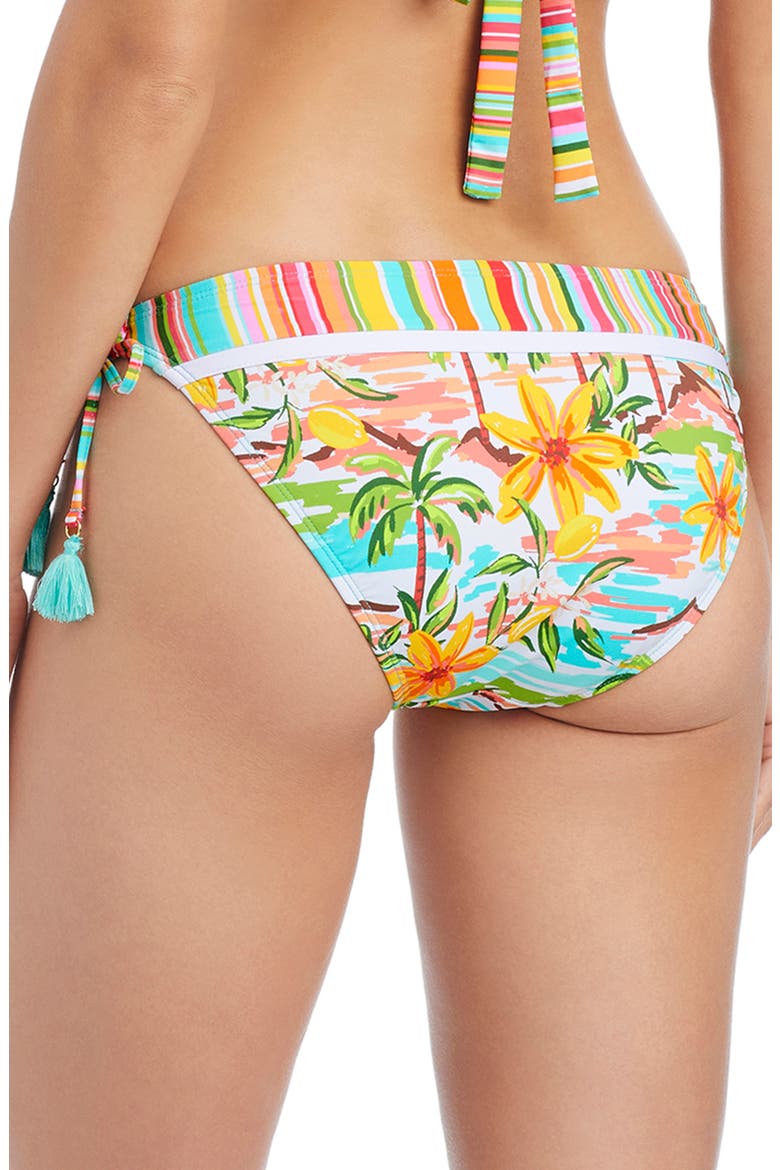 Side Tie Hipster Bikini Bottoms, Alternate, color, COOL