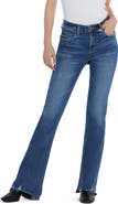 HINT OF BLU Distressed High Waist Flare Jeans
