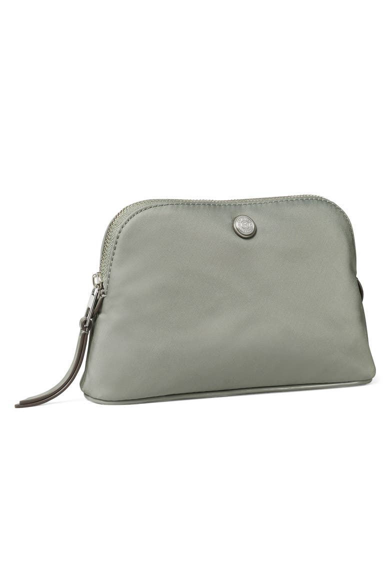 Small Dome Nylon Cosmetic Case, Alternate, color, SHALE ROCK