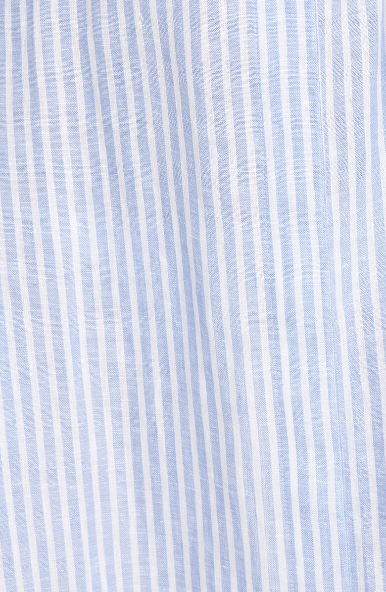 Tory Burch Stripe Linen Midi Shirtdress, Alternate, color, 