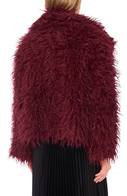 Halogenr Halogen(r) Faux Fur Jacket In Burgundy