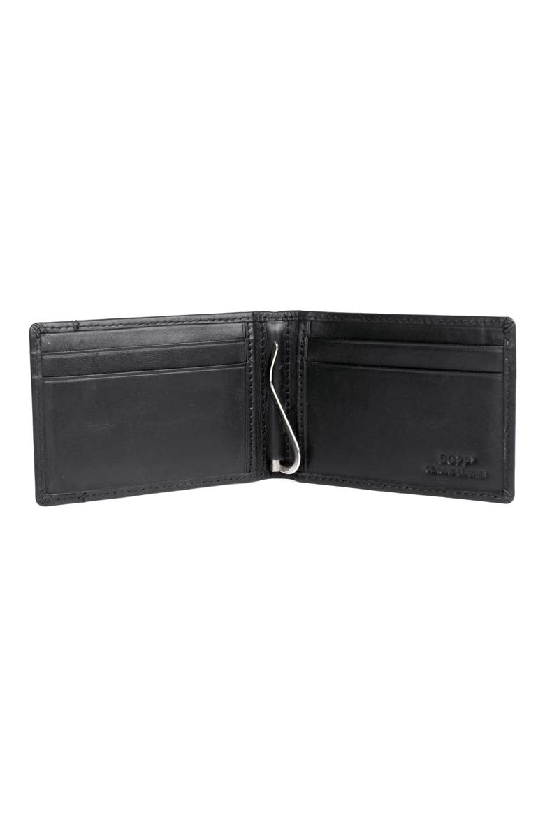 Front Pocket Clip Flip Leather Wallet, Alternate, color, BLACK