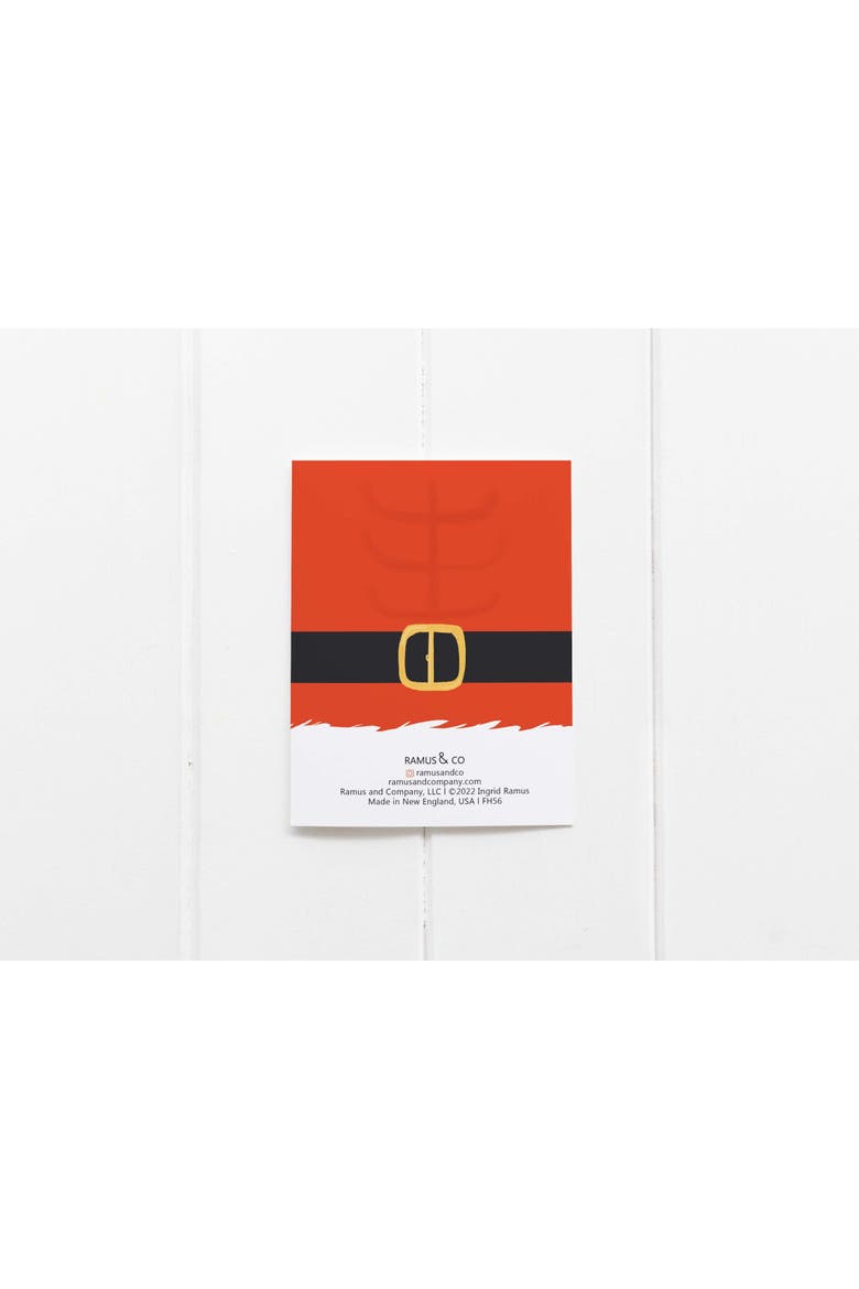 Holiday Winter Card Pack (3ct) Santa Working Out, Alternate, color, Multi-Pack