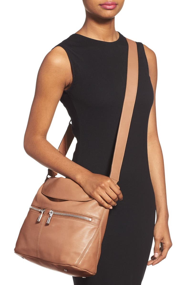 Elizabeth and James 'James' Leather Crossbody Hobo, Alternate, color,