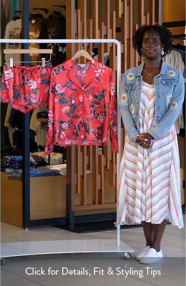 Phoenix Long Sleeve Satin Short Pajamas, sales video thumbnail