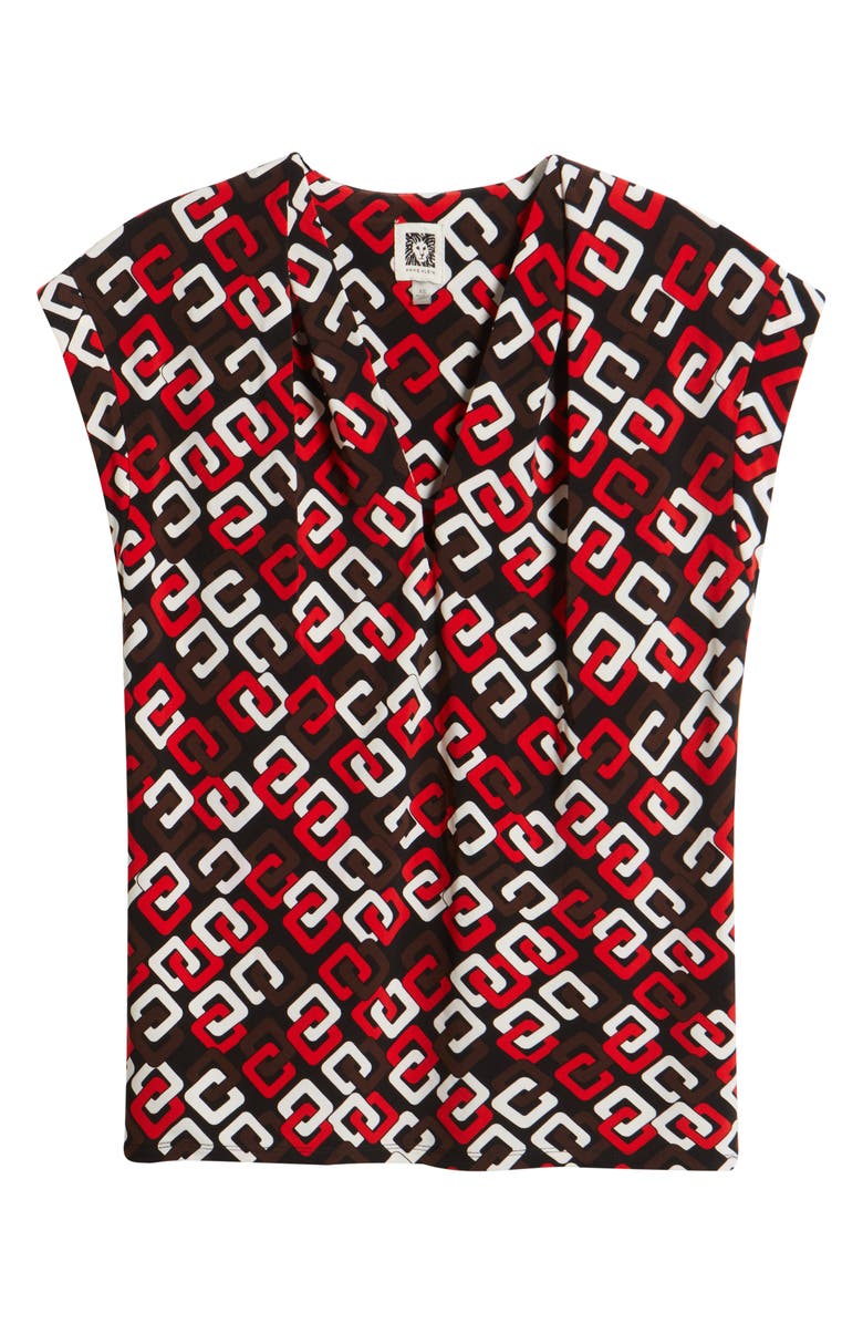 Anne Klein Pleated V-Neck Top, Main, color,