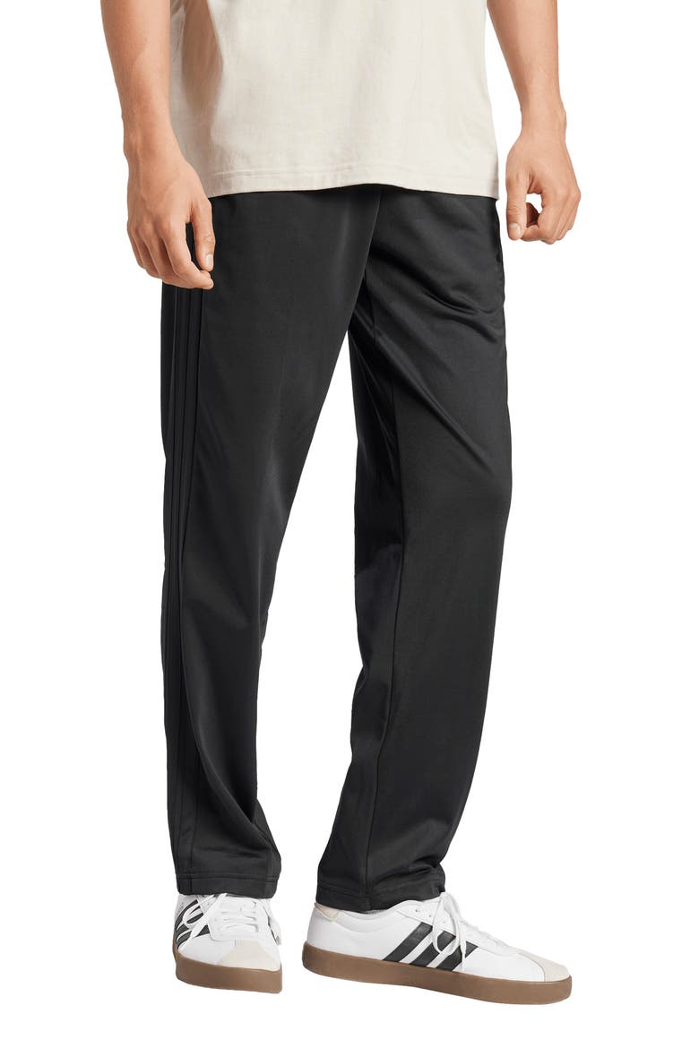 Essentials 3-Stripes Track Pants, Alternate, color, BLACK/ BLACK