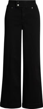 1822 Denim High Waist Extended Hem Wide Leg Jeans