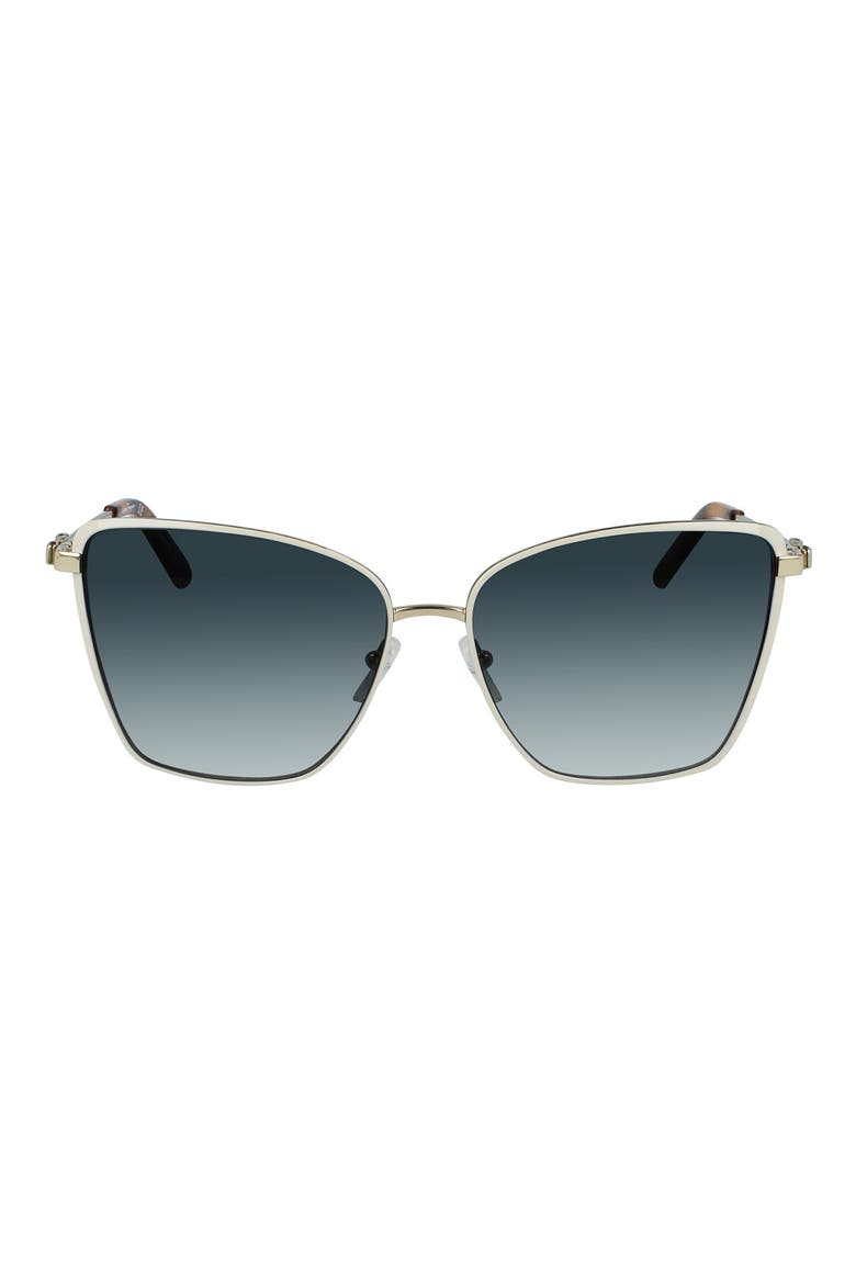 Vara 59mm Rectangular Sunglasses, Main, color, GOLD/IVORY