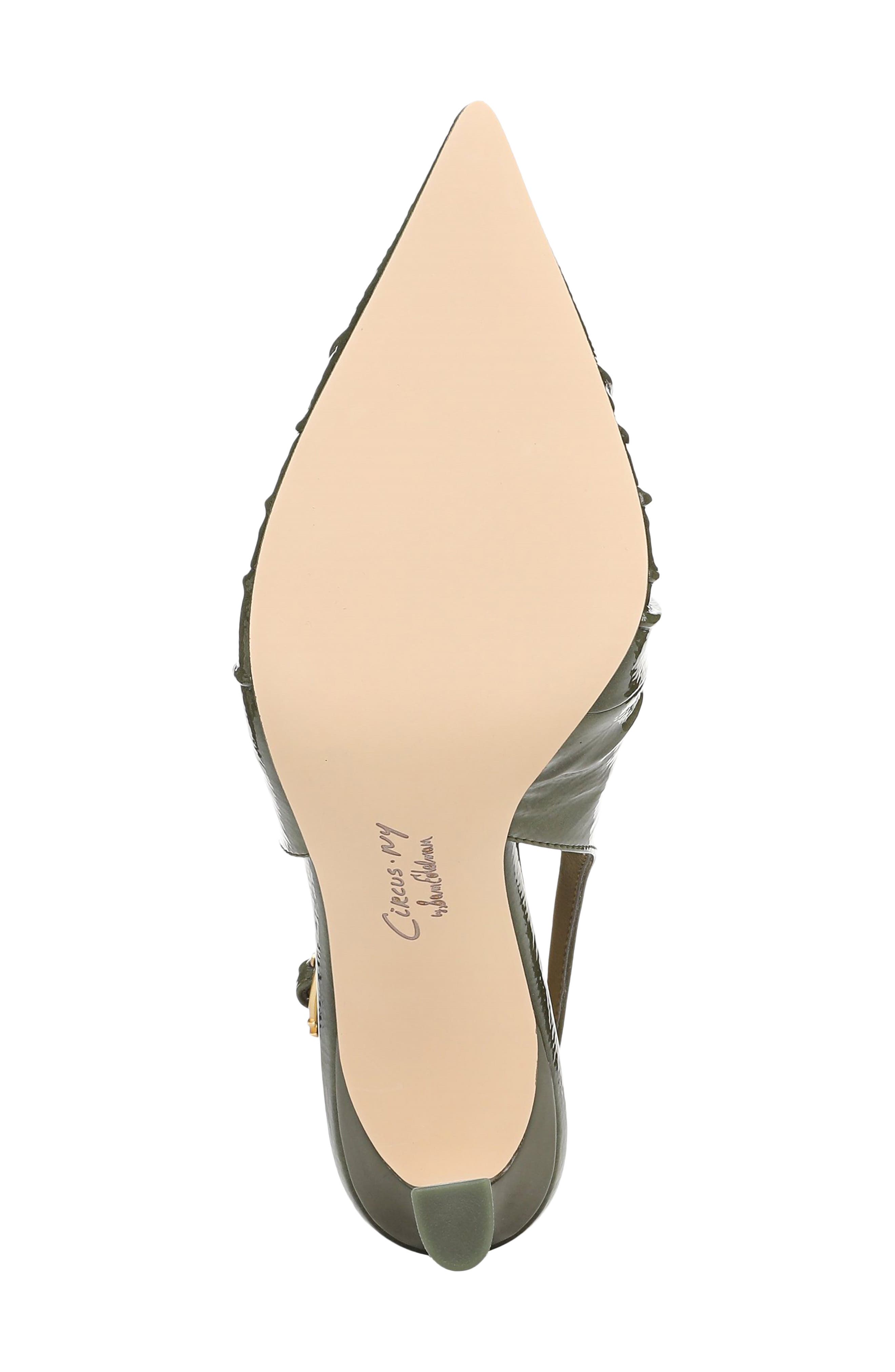 Tasha Pointed Toe Slingback Pump, Alternate, color, OLIVE