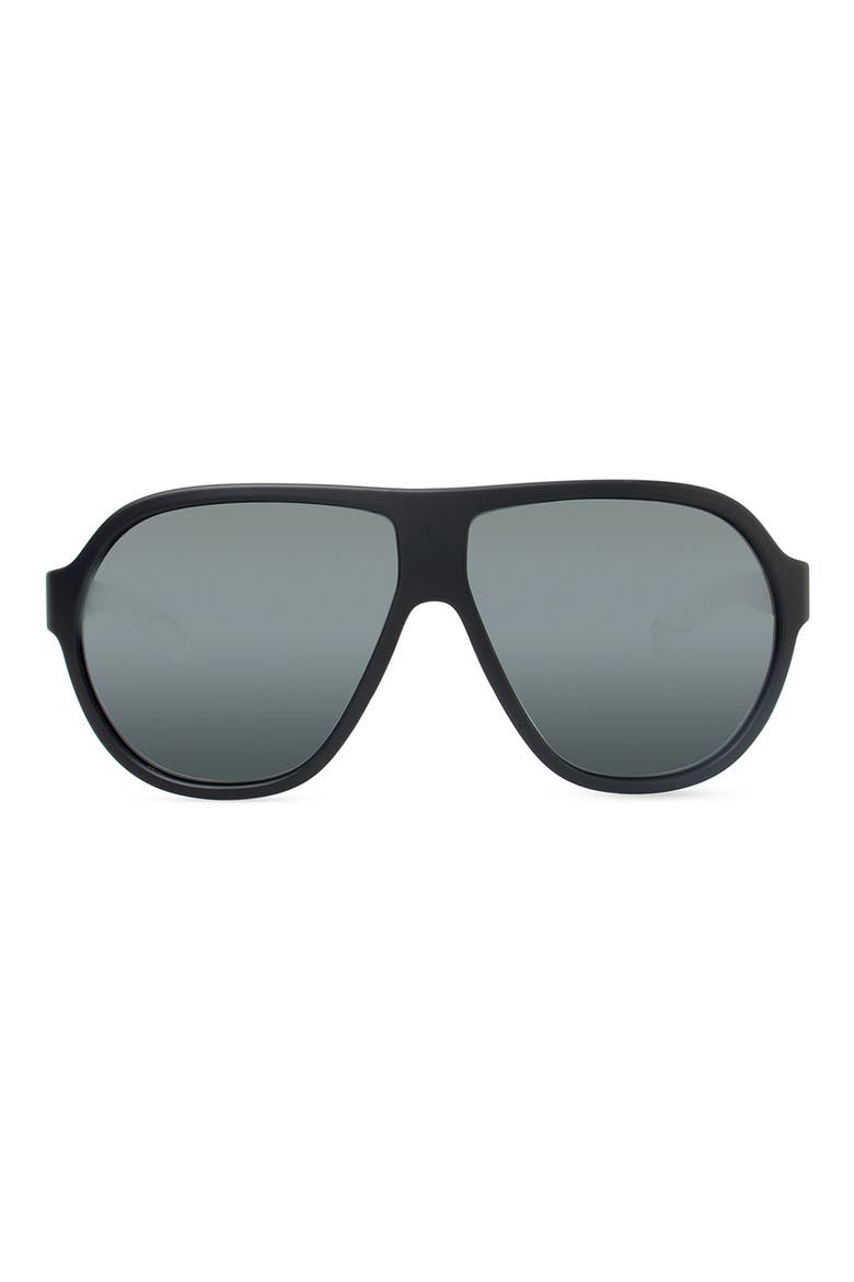 Suzuka 61mm Pilot Sunglasses, Main, color, MATTE BLACK