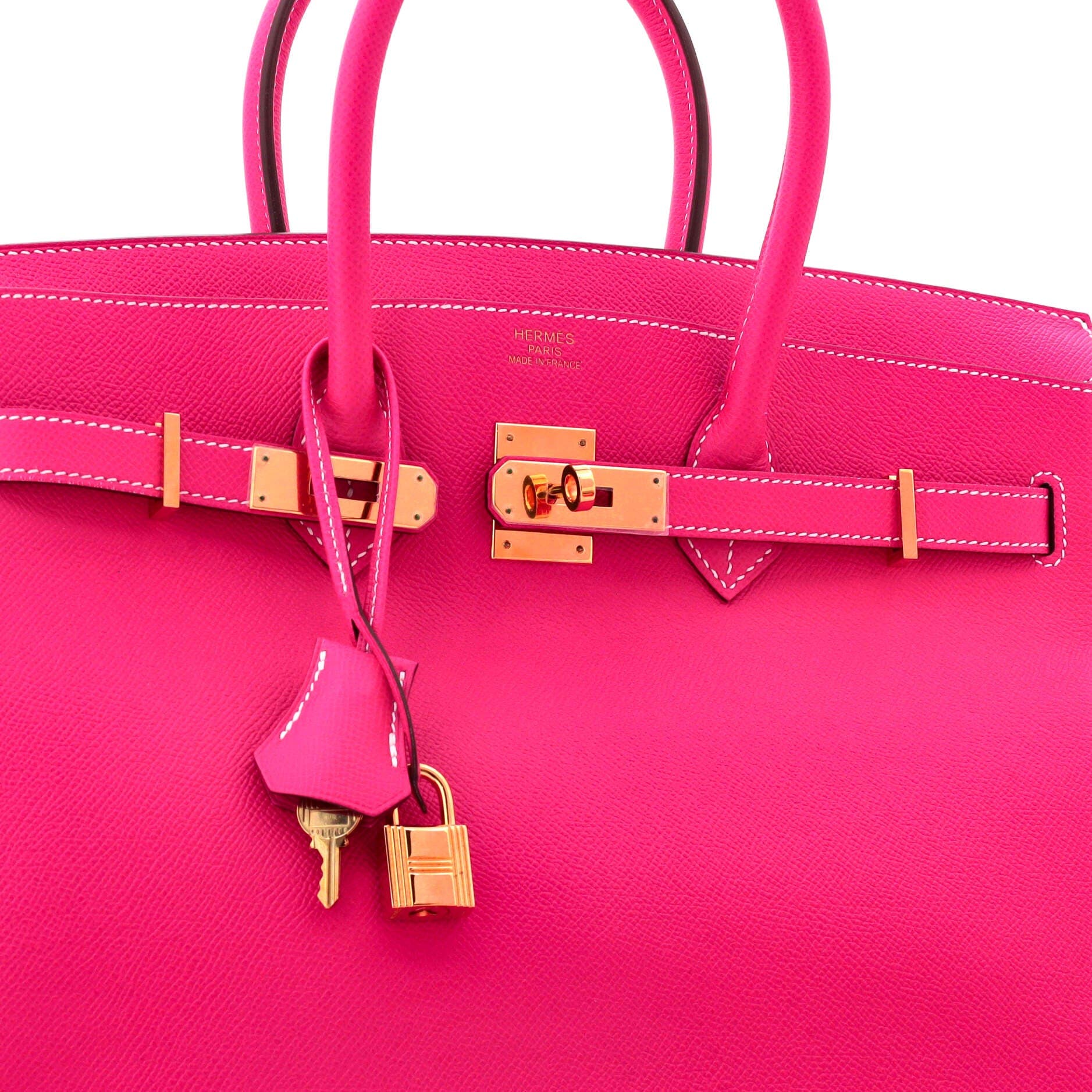 Pre-Owned Hermes Birkin Handbag Pink Epsom with Gold Hardware 35, Alternate, color, Rose Tyrien