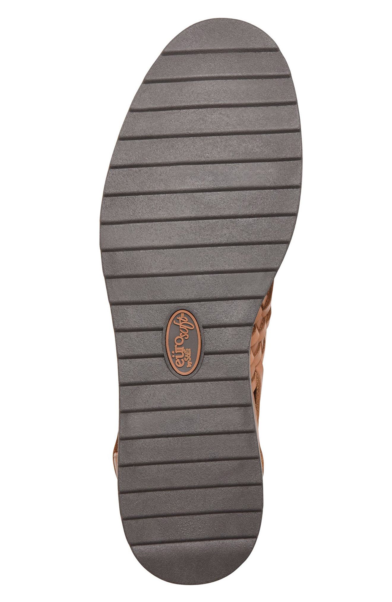 EUROSOFT Ranie Woven Leather Flat, Alternate, color, Luggage 204