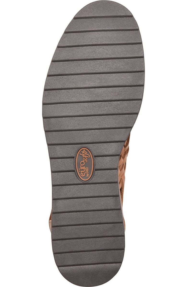 EUROSOFT Ranie Woven Leather Flat, Alternate, color, Luggage 204