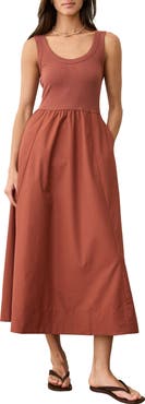 Marine Layer Gemma Mixed Media Midi Dress