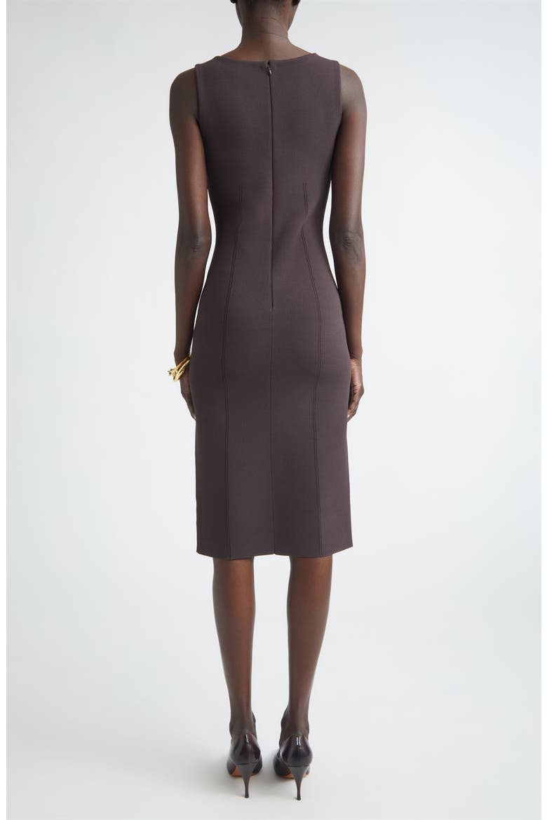 Santa Roma Knit Scoop Neck Dress, Alternate, color, CHOCOLATE