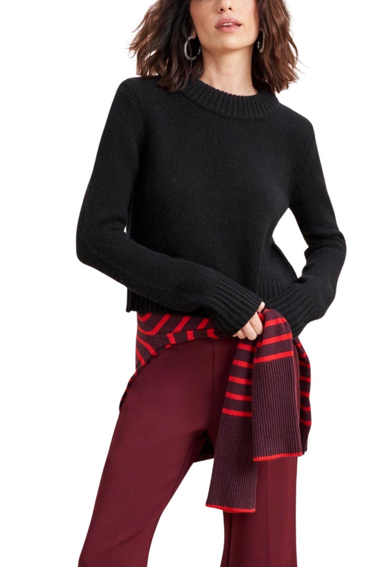 Solid Mini Marin Sweater, Main, color, Black