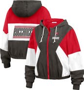 WEAR by Erin Andrews Women's WEAR by Erin Andrews Red Tampa Bay Buccaneers Color Block Full-Zip Windbreaker Jacket