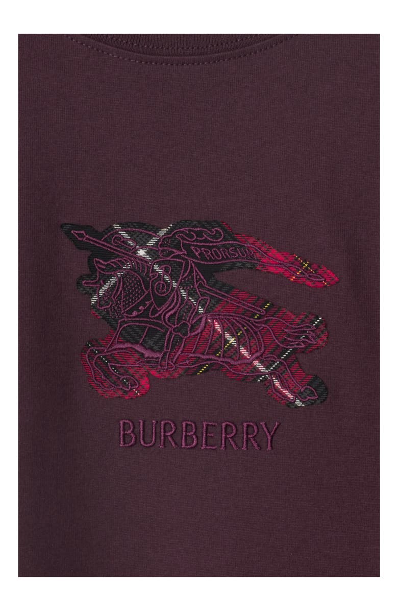 Burberry EKD Check Cotton T-shirt, Alternate, color, Wine Red