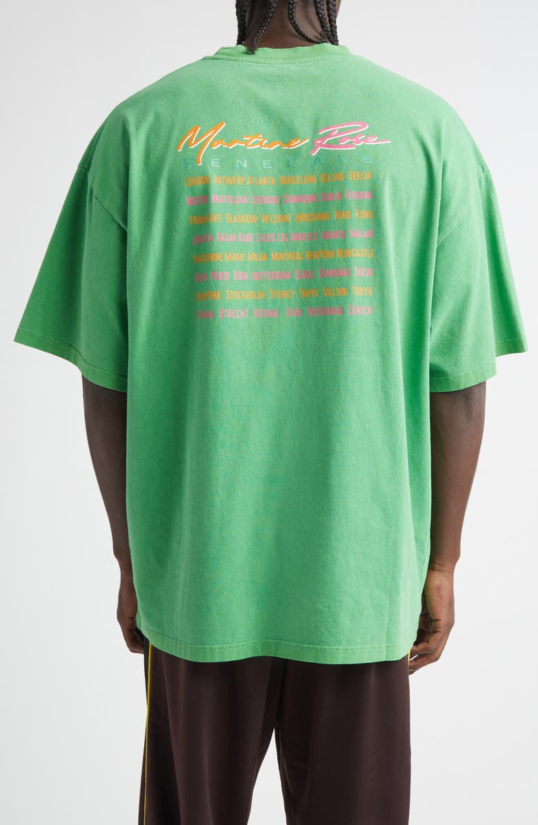 Martine Rose Oversize Graphic T-Shirt, Alternate, color, Green