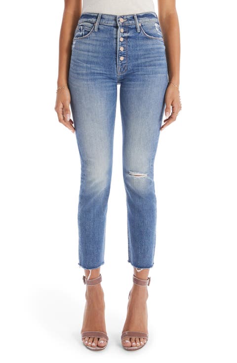 The Pixie Dazzler Raw Hem Straight Leg Jeans (Love Pops) (Nordstrom Exclusive)