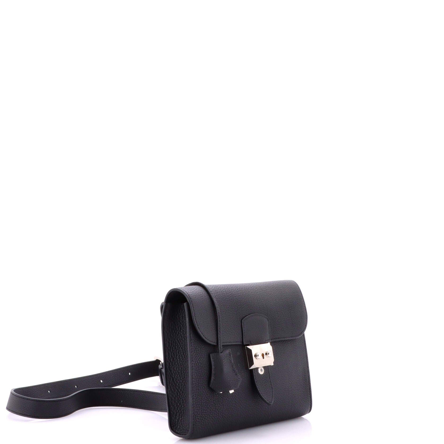 Pre-Owned Hermes Sac a Depeches Messenger Bag Togo 21, Alternate, color, Noir