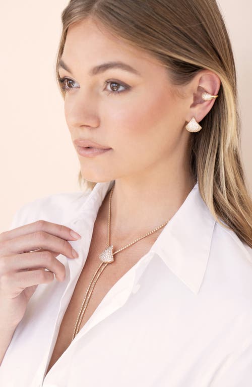 Ettika Pavé Cubic Zirconia Teardrop Ear Cuff In Gold