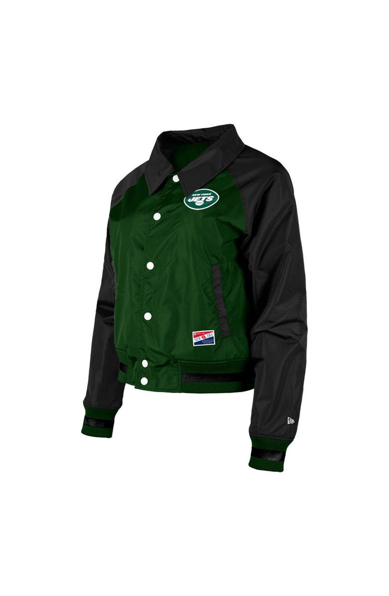 New Era Women's New Era Green New York Jets Coaches Raglan Full-Snap Jacket, Alternate, color, 