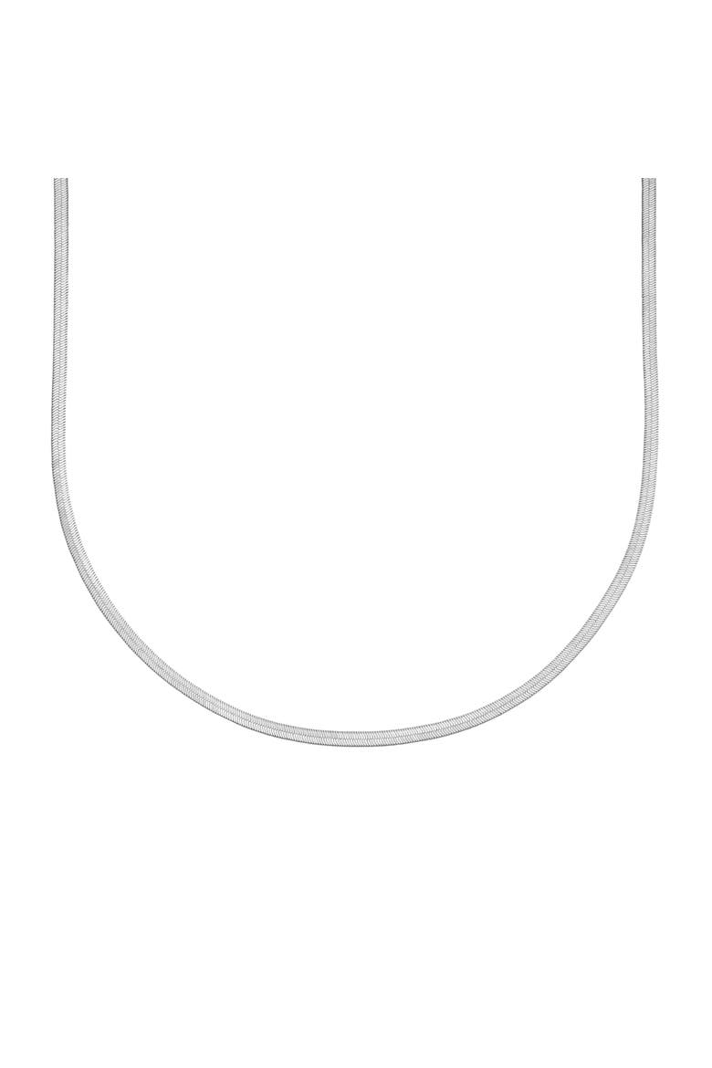 Python 18kt Gold Filled Herringbone Necklace, Main, color, Silver - 16"