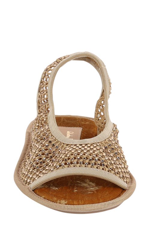 Ferragamo Woven Slingback Sandal In Neutral